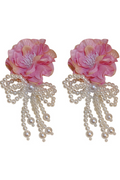 Flowering Girl Women Lydia Floral Pearl Earrings