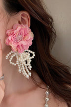 Flowering Girl Women Lydia Floral Pearl Earrings