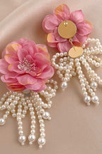 Flowering Girl Women Lydia Floral Pearl Earrings