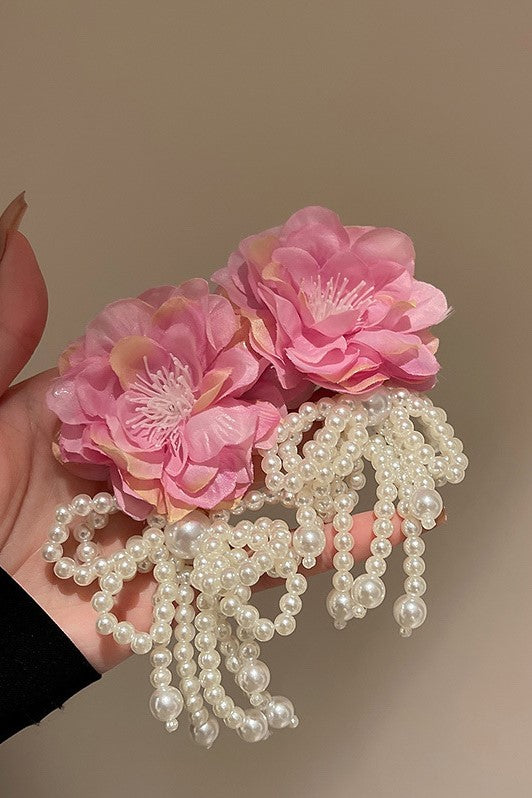 Flowering Girl Women Lydia Floral Pearl Earrings
