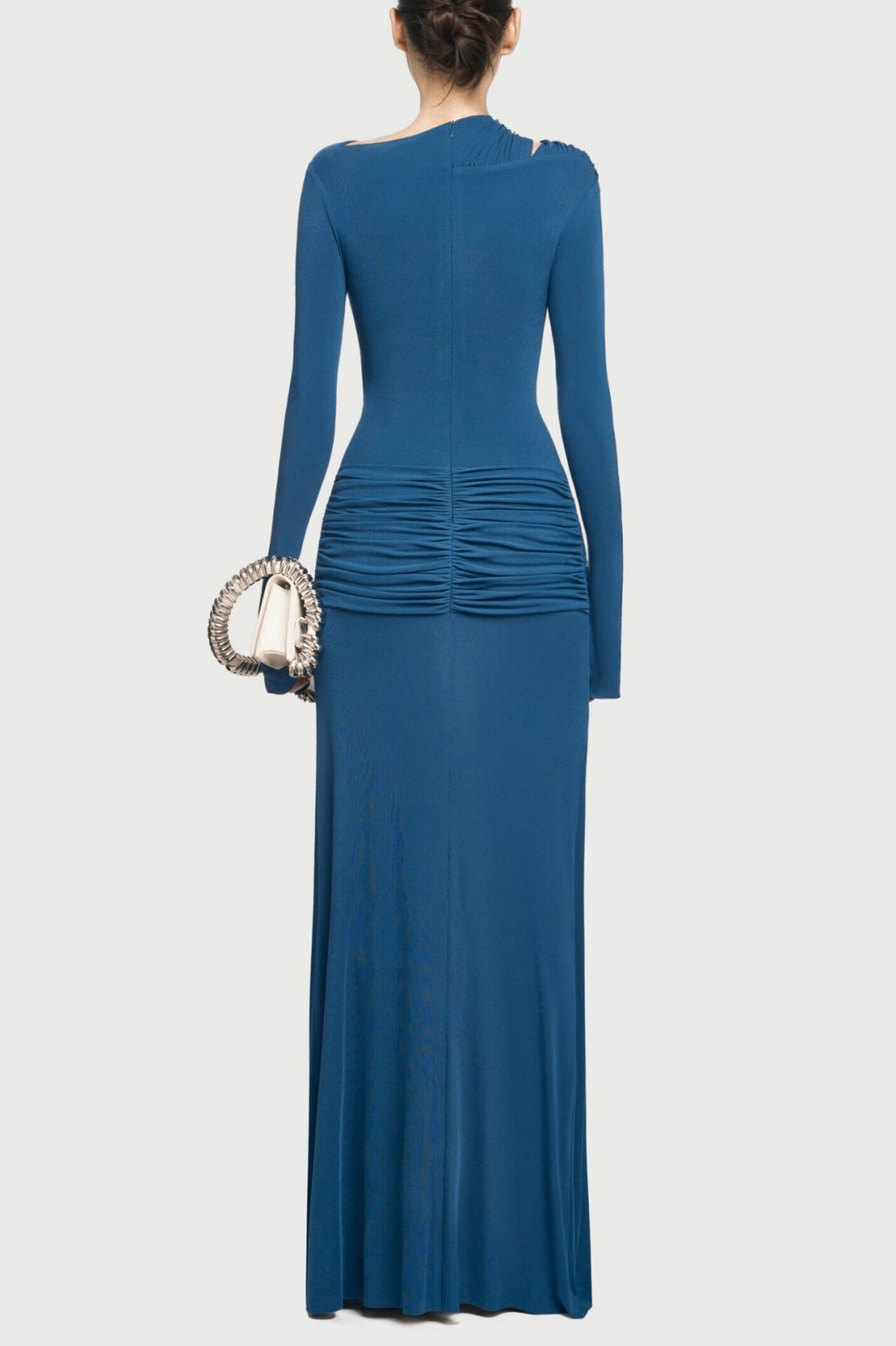 Flowering Girl Women Lysander Asymmetrical Drape Cutout Maxi Dress - Blue