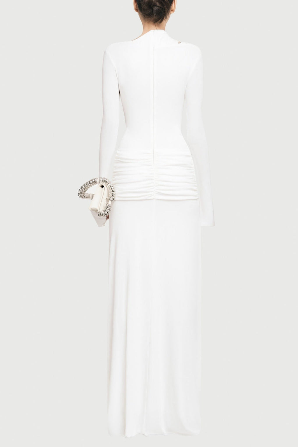 Flowering Girl Women Lysander Asymmetrical Drape Cutout Maxi Dress - White