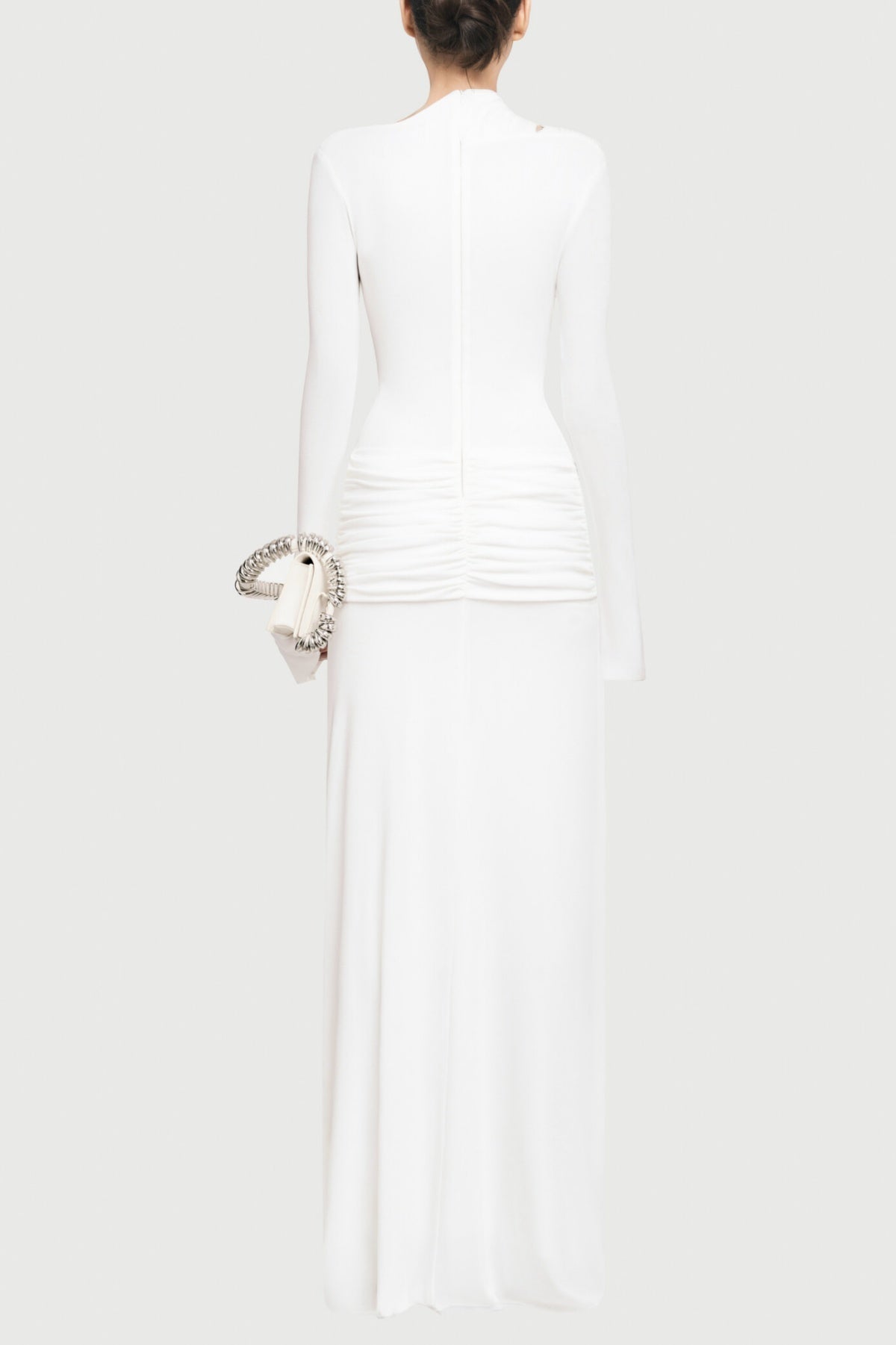 Flowering Girl Women Lysander Asymmetrical Drape Cutout Maxi Dress - White