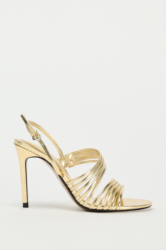 Flowering Girl Women METALLIC STRAPPY SANDALS