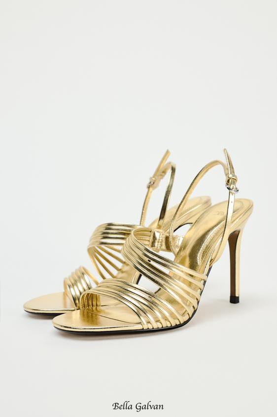 Flowering Girl Women METALLIC STRAPPY SANDALS