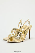 Flowering Girl Women METALLIC STRAPPY SANDALS