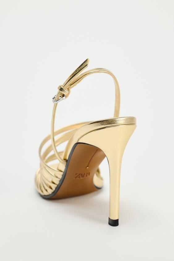 Flowering Girl Women METALLIC STRAPPY SANDALS