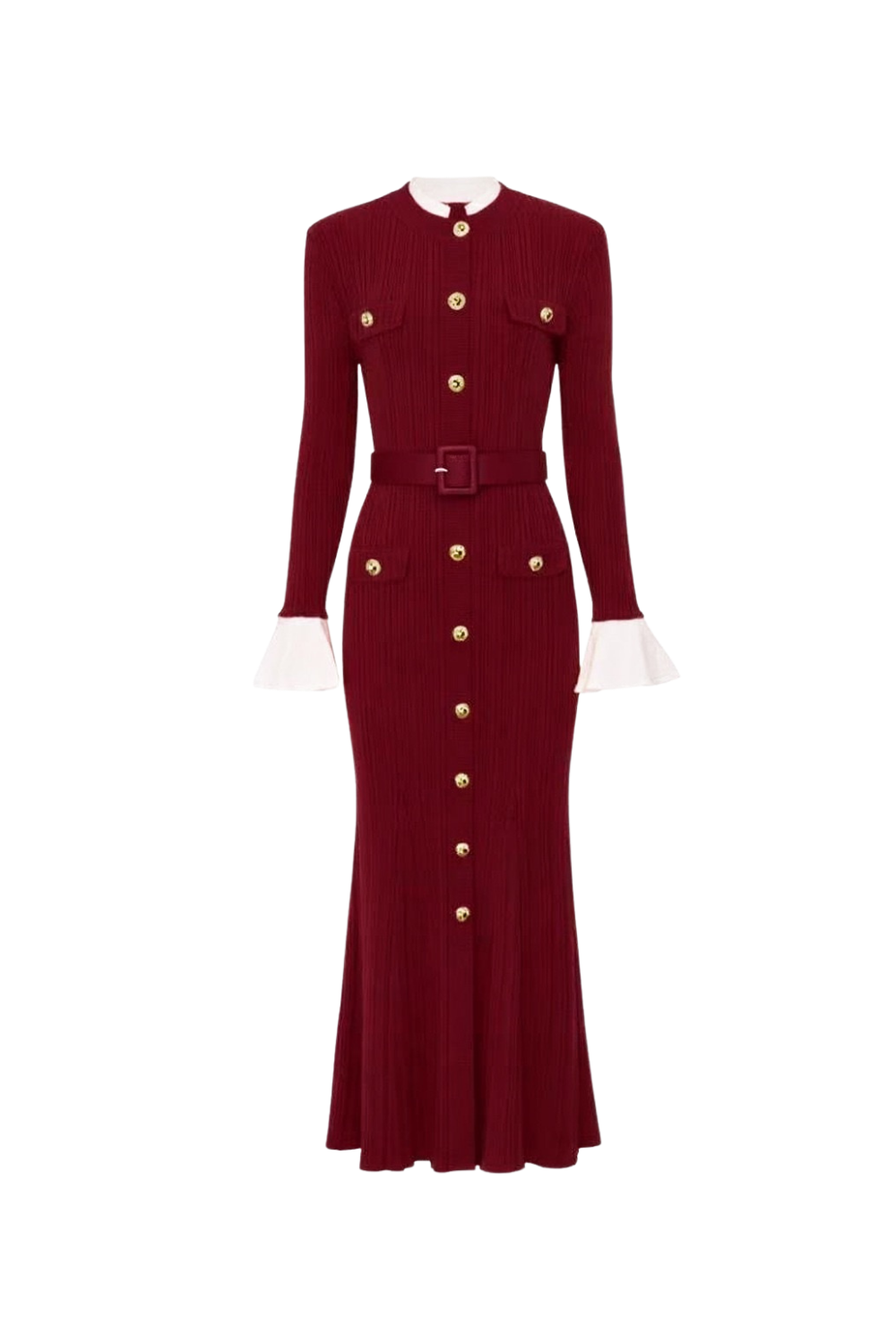 Wallis Contour Round Neck Long Sleeve Knit Maxi Dress