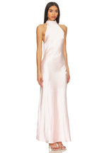 Flowering Girl Women The 'Evianna' Satin Dress In Baby Pink