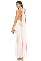 Flowering Girl Women The 'Evianna' Satin Dress In Baby Pink