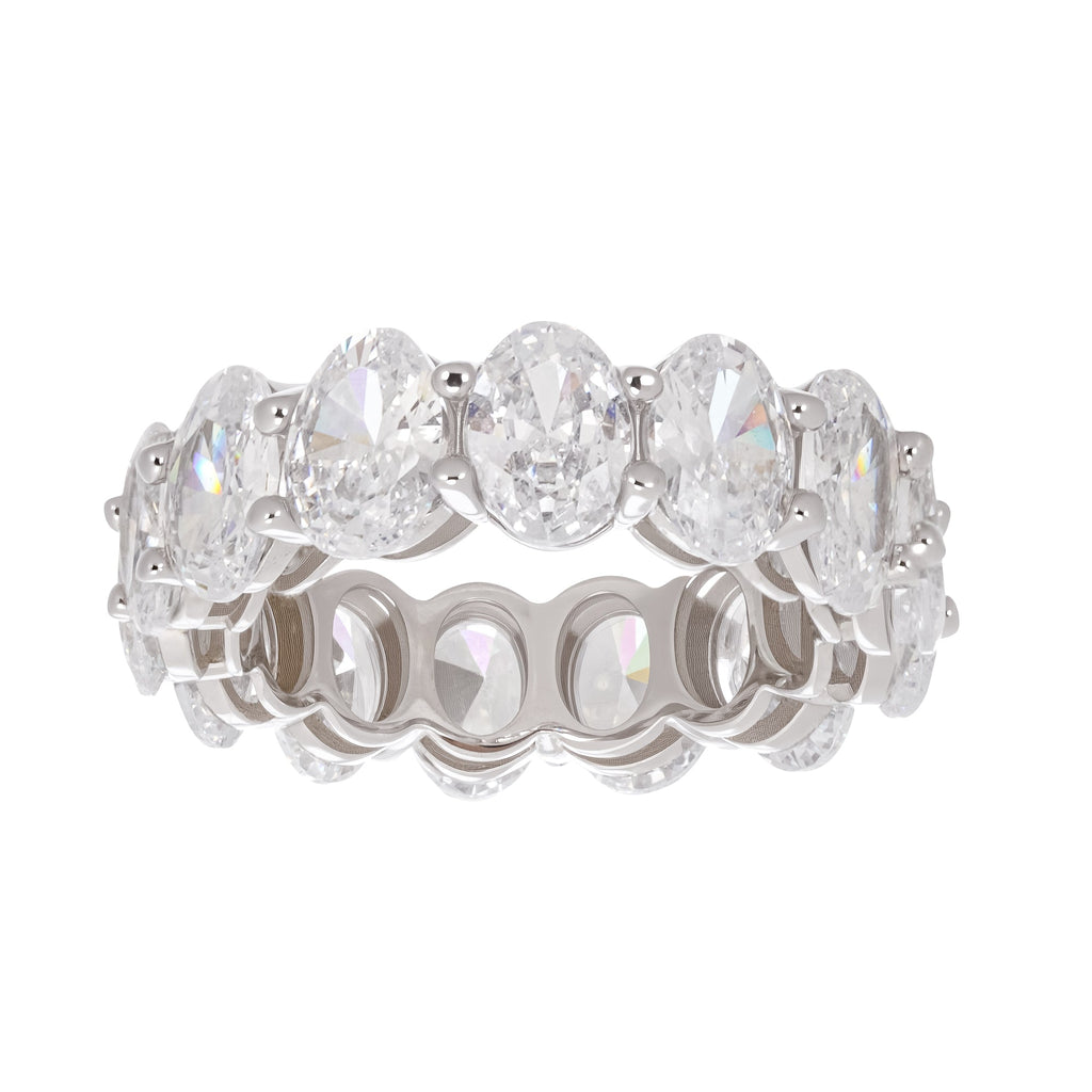 Drapé Oval Gemstone Sterling Silver Ring