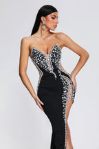 Flowering Girl Women Madelia Strapless Diamante Maxi Bandage Dress