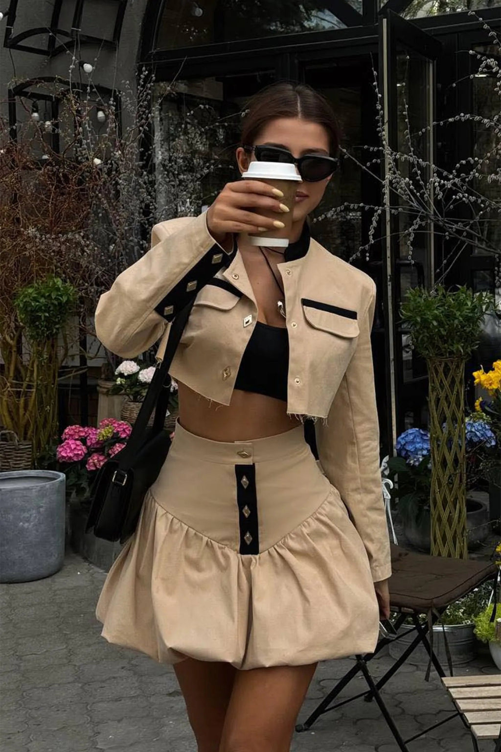 Flowering Girl Women Madeline Cropped Jacket & Bubble Skirt Set