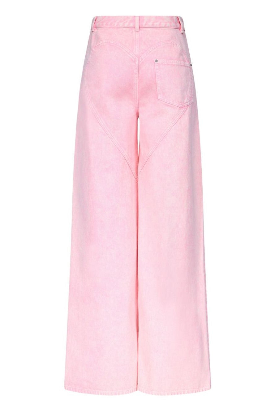 Flowering Girl Women Maeia Rhinestone Cutout Jeans - Pink