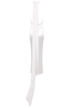 Flowering Girl Women Maelis Pearl Satin Halter Maxi Dress - White