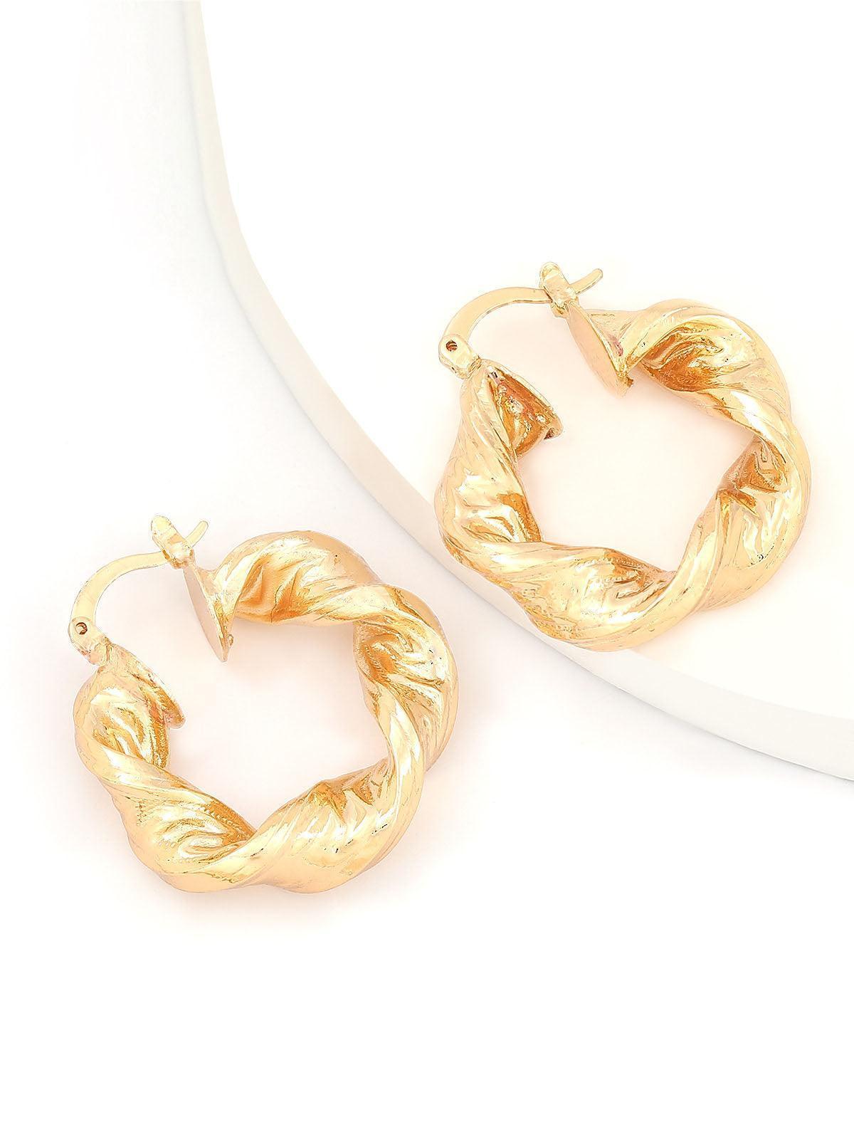 Flowering Girl Women Maia Chunky Twist Hoop Earrings