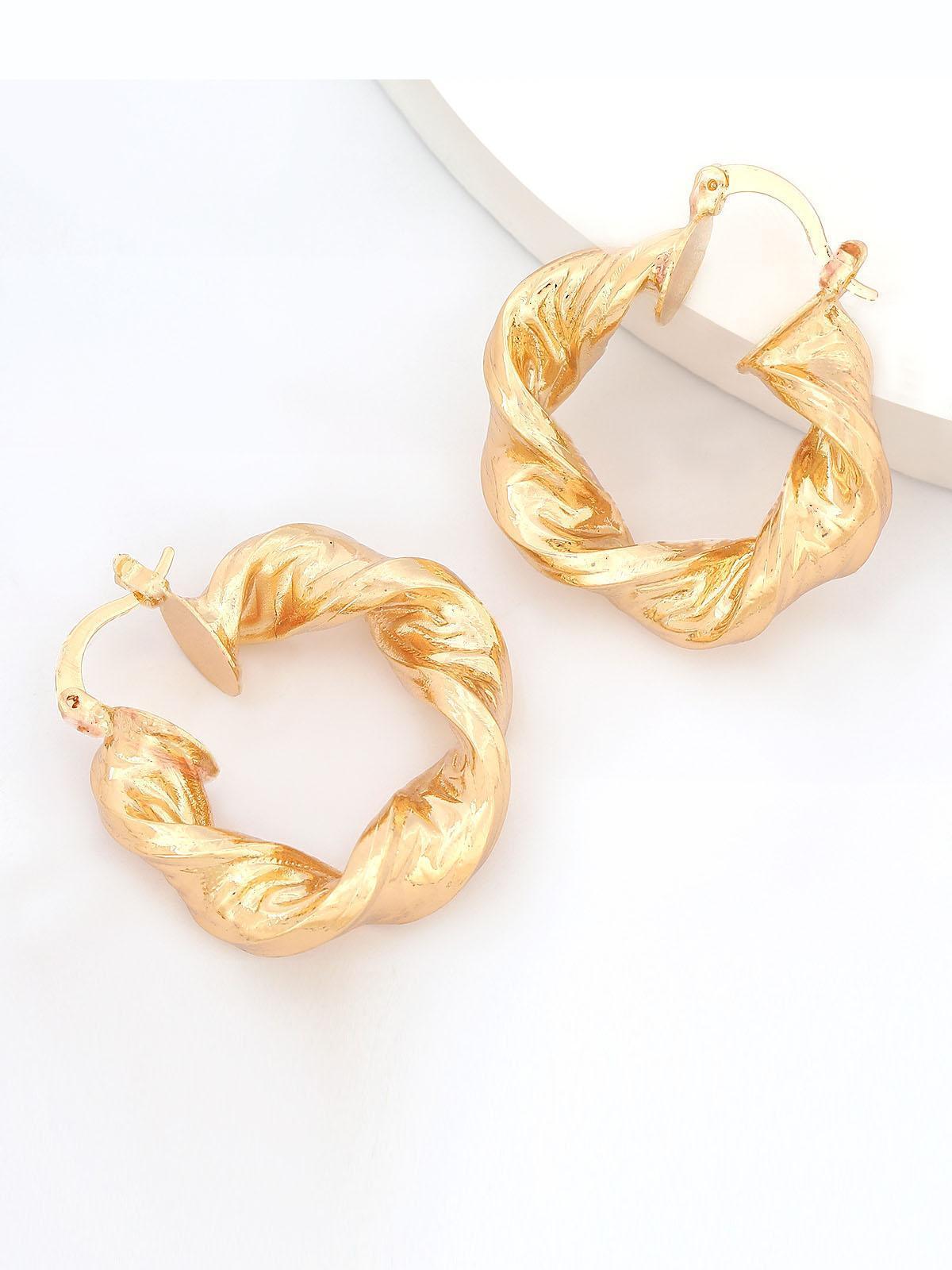 Flowering Girl Women Maia Chunky Twist Hoop Earrings