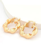 Flowering Girl Women Maia Chunky Twist Hoop Earrings