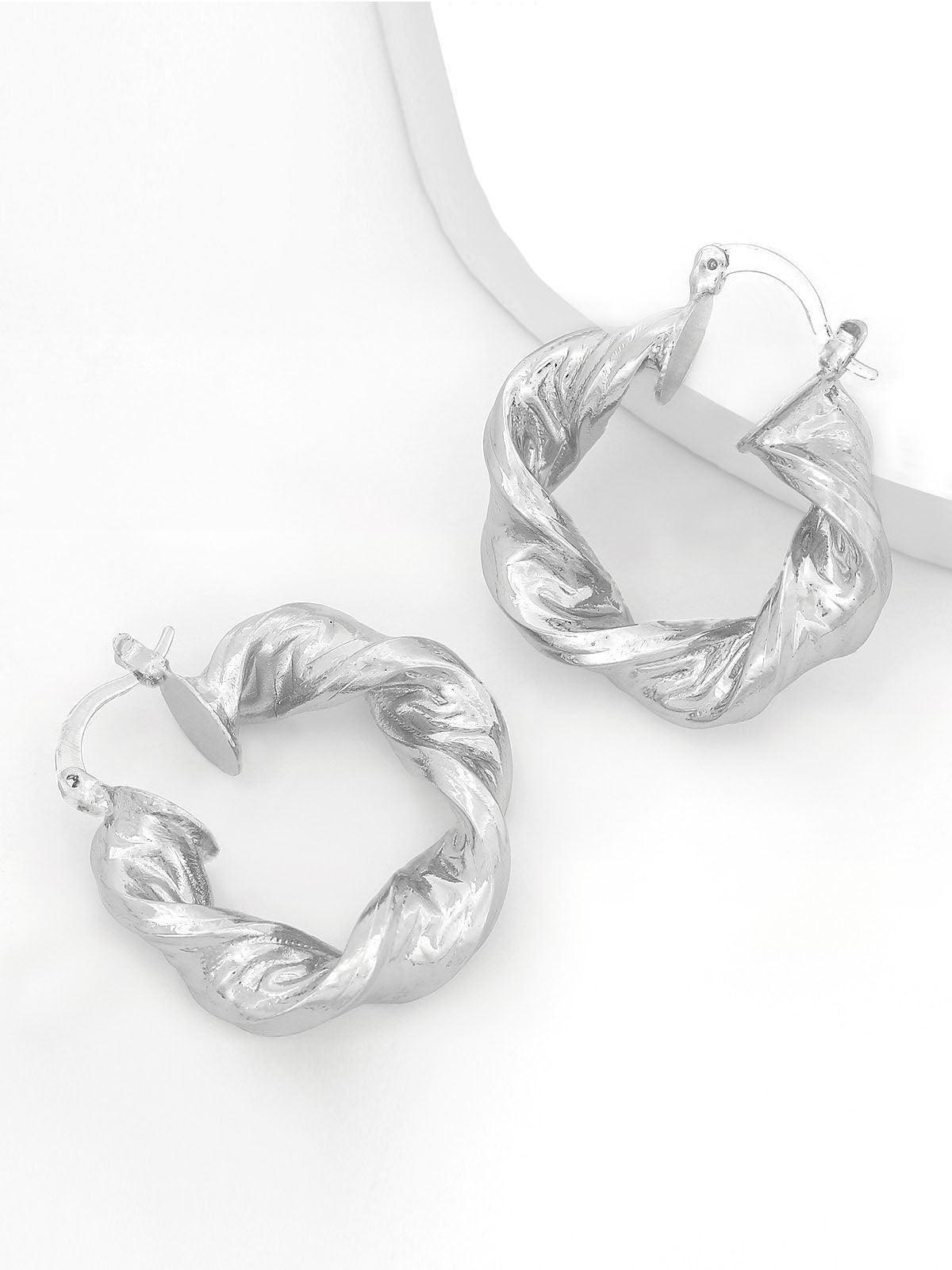 Flowering Girl Women Maia Chunky Twist Hoop Earrings