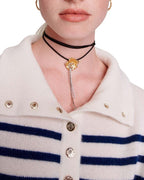 COLLARED STRIPED SWEATER