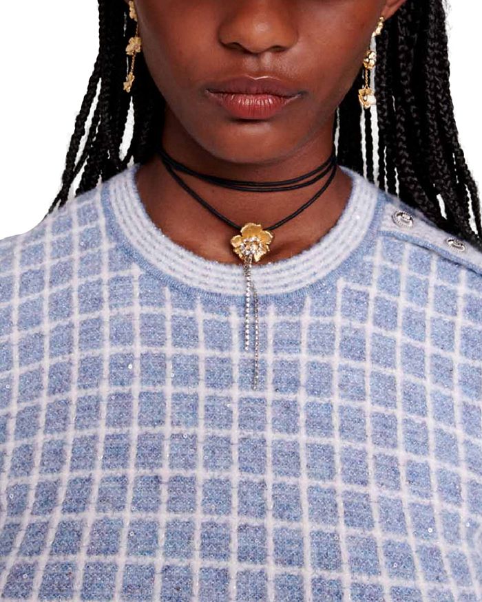 CHECK PRINT SWEATER