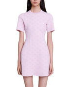 PALE PINK JACQUARD DRESS