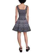 RUSSEL GRAPHIC KNIT SKATER DRESS