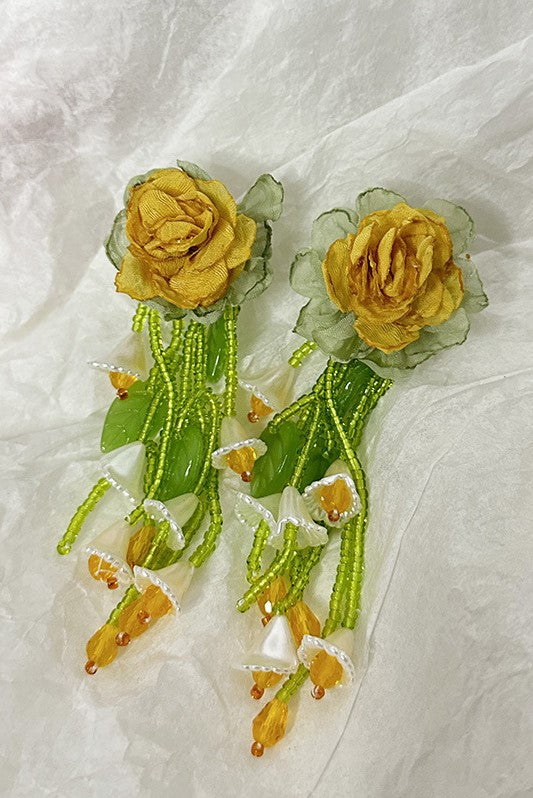Flowering Girl Women Makayla Floral Bead Earrings