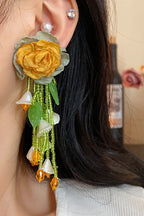 Flowering Girl Women Makayla Floral Bead Earrings