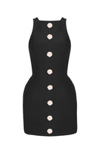 Flowering Girl Women Marcia Sleeveless Flower Buttons Mini Dress