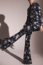 Flowering Girl Women Marigo Star Glitter Embroidered Blazer Two Piece Set