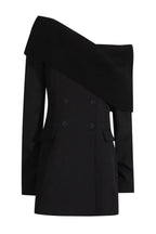 Flowering Girl Women Mattie One Shoulder Knit Collar Mini Dress