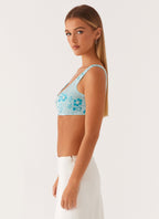 Flowering Girl Women Mercer Sequin Bralette - Blue