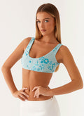 Flowering Girl Women Mercer Sequin Bralette - Blue
