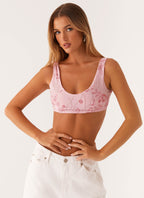 Flowering Girl Women Mercer Sequin Bralette - Pink