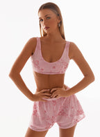 Flowering Girl Women Mercer Sequin Bralette - Pink