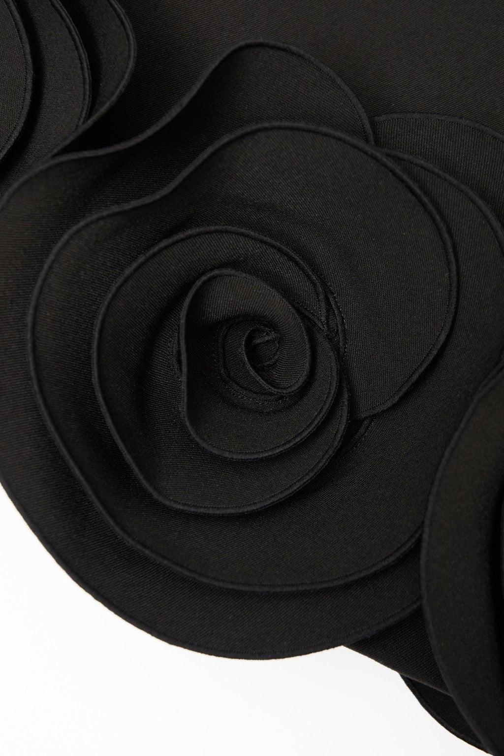 Miamor Floral Appliqué Mini Dress - Black