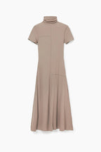 Flowering Girl Women Midi Dress With High Neck