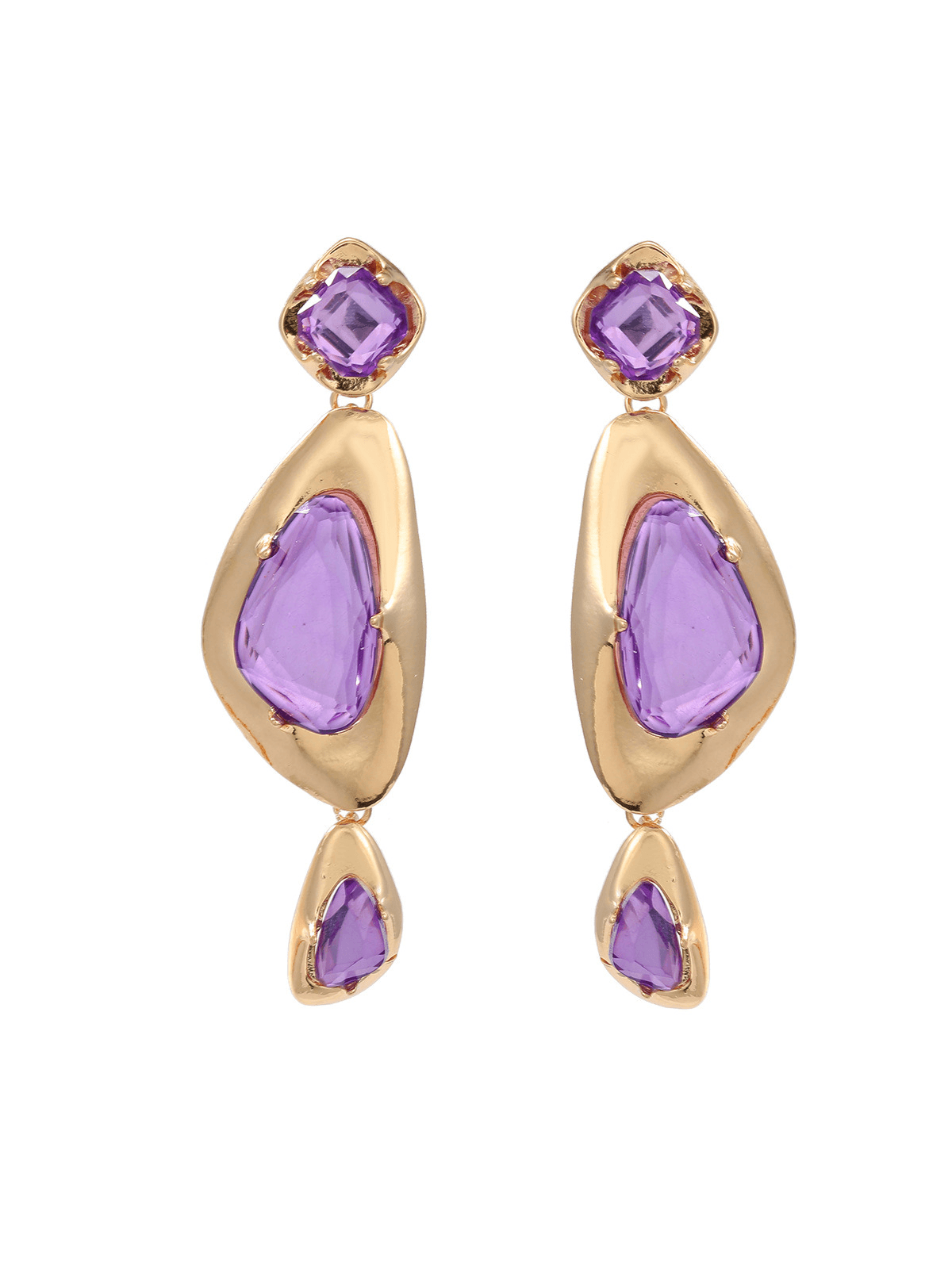 Flowering Girl Women Mikko Geometric Rhinestone Earrings