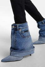 Flowering Girl Women MilIano Denim Trouser Ankle Bootie