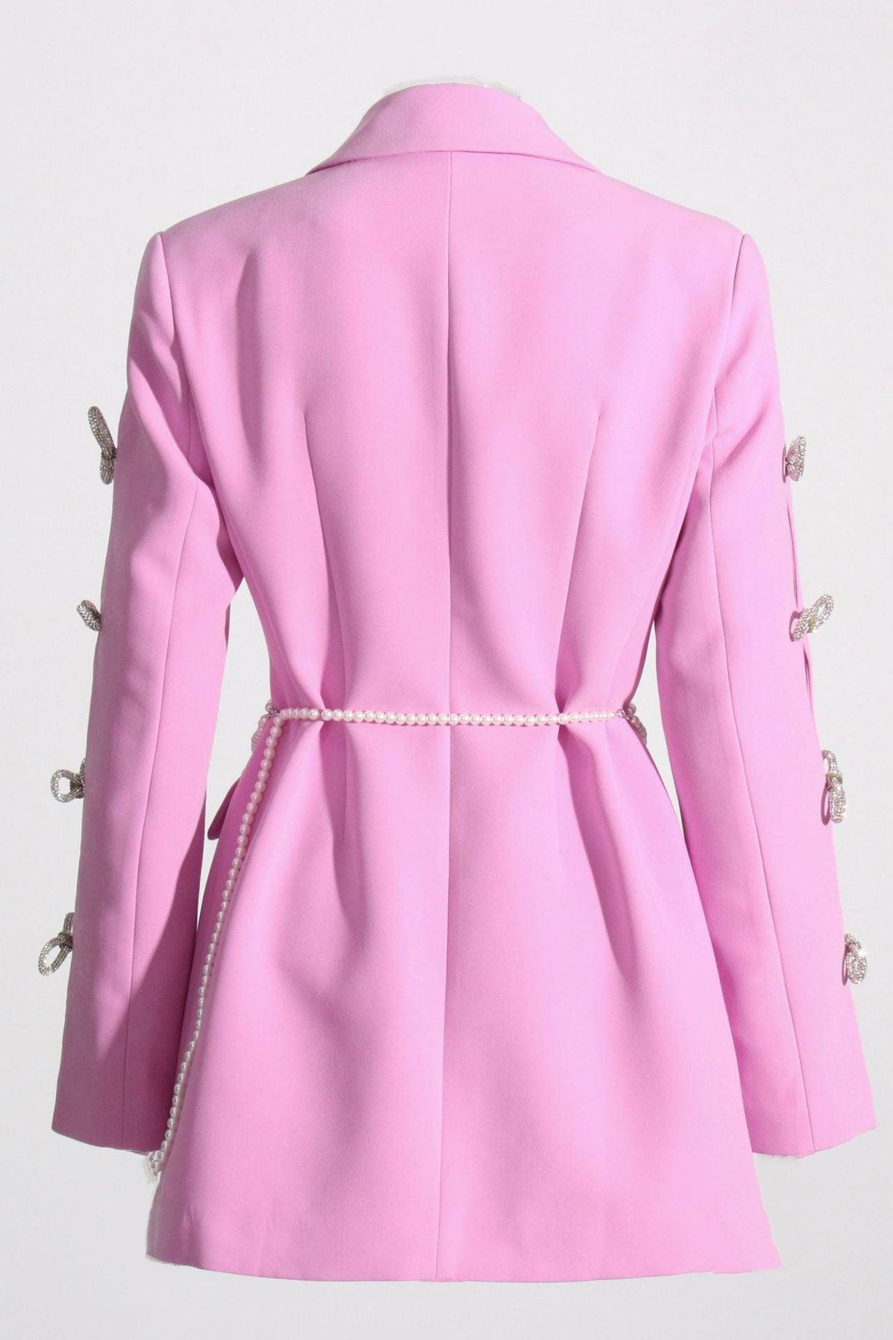 Flowering Girl Women Milena Bow-Detail Pearl Belted Blazer Dress