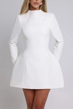 Flowering Girl Women Molly Open Back Long Sleeve Mini Dress
