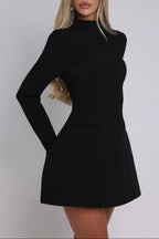 Flowering Girl Women Molly Open Back Long Sleeve Mini Dress