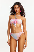 Flowering Girl Women Moto Gradient Chain Bikini Set
