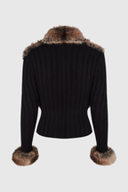 Geraldine Faux Fur Knit Coat