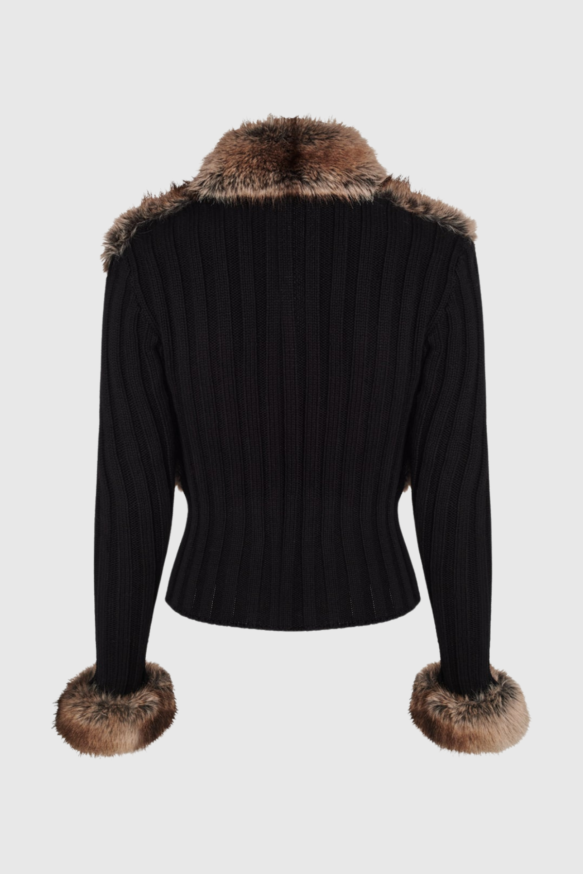 Geraldine Faux Fur Knit Coat