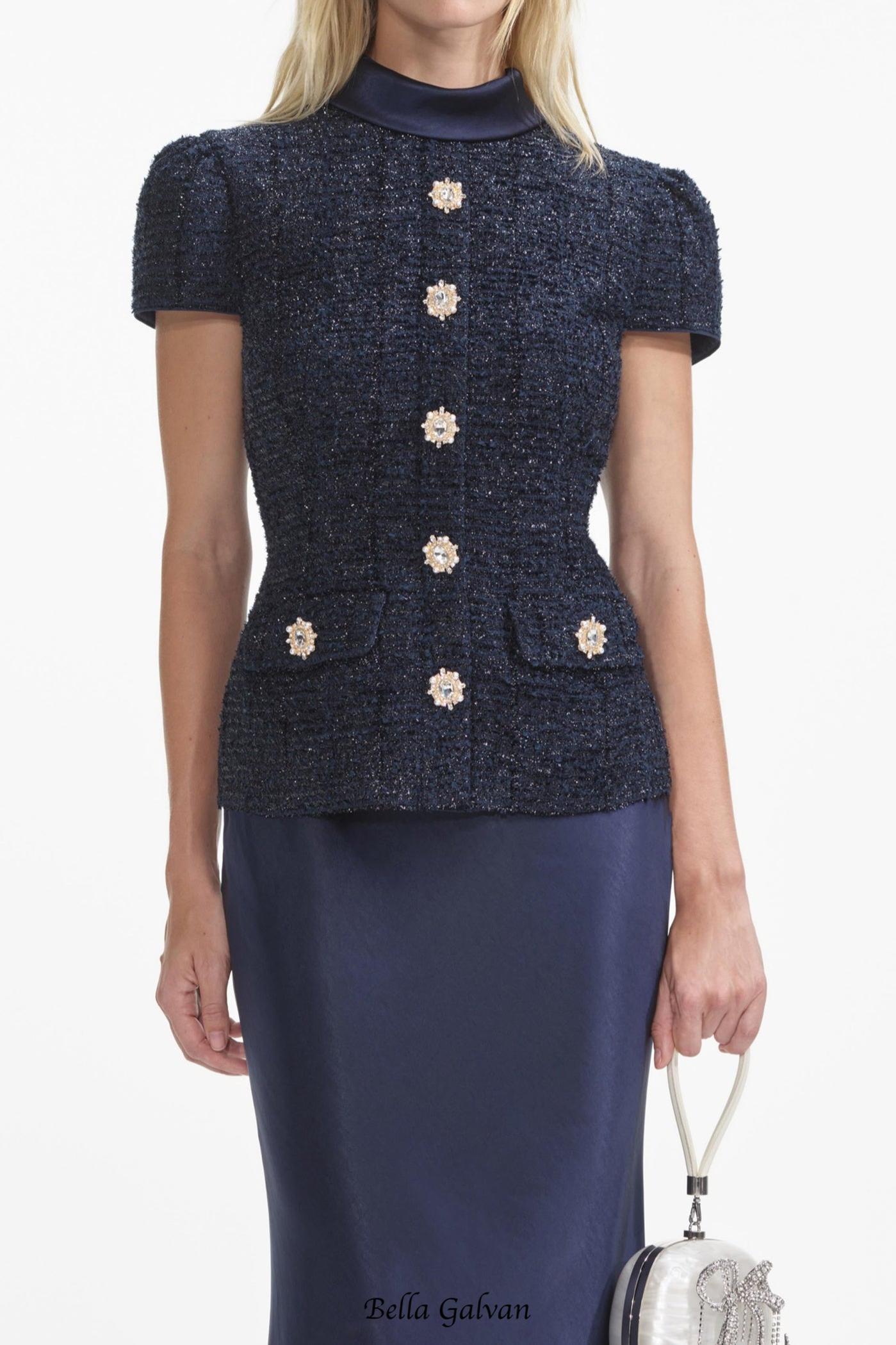 Munoz Metallic Tweed Two Piece Set