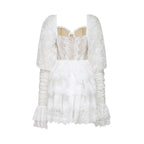 Flowering Girl Women Uiala Lace Puff Sleeves Mini Dress