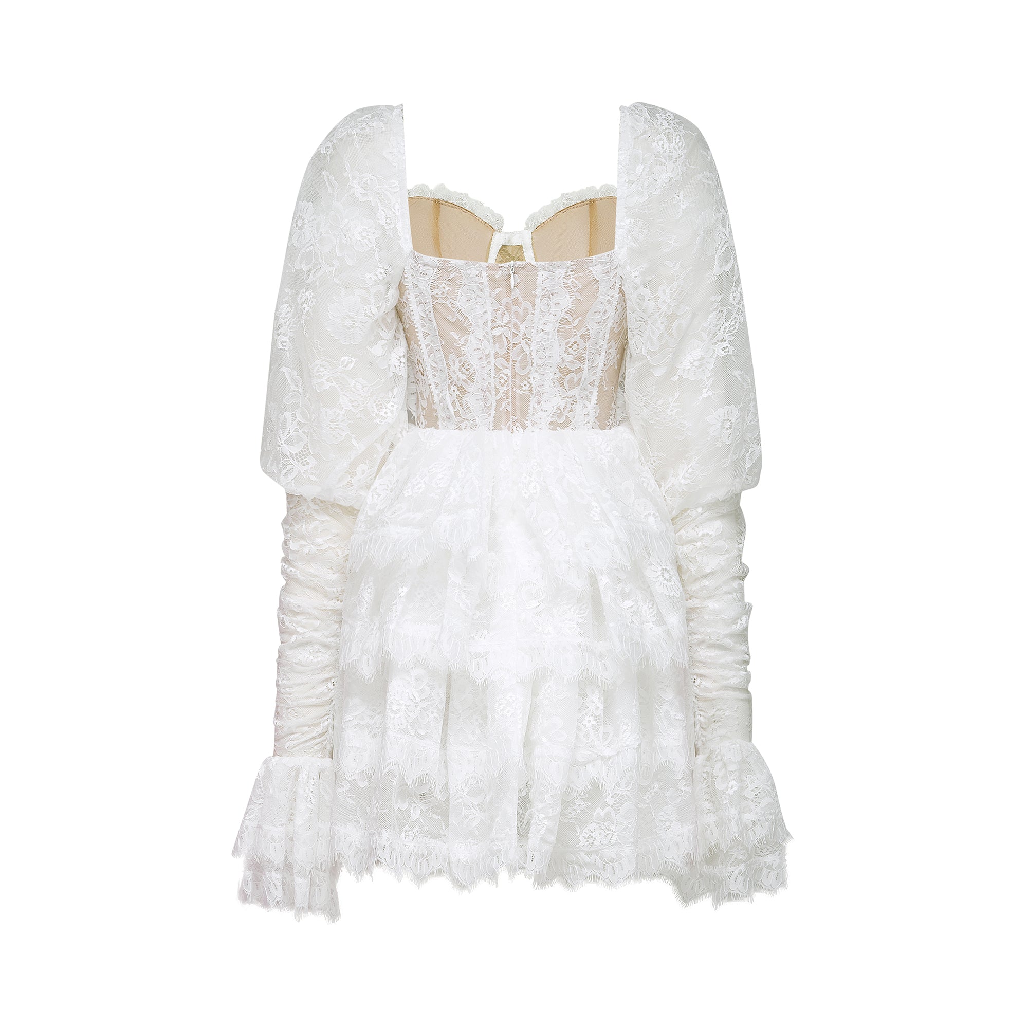 Flowering Girl Women Uiala Lace Puff Sleeves Mini Dress