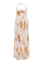 Flowering Girl Women joanna Floral Halter Backless Split Maxi Dress